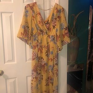 R. Wish Floral Maxi Dress